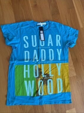 Marc Jacobs Turquoise Graphic 'Sugar Daddy Hollywood' Short Sleeve Tee